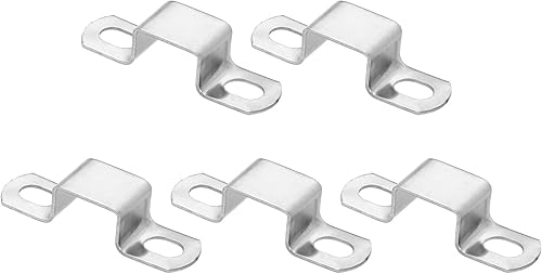 Miniatura 44 de HARFINGTON Abrazadera cuadrada de tubo 2.953x1.772 in 304 acero inoxidable hebilla de tubo cuadrado en forma de U abrazadera de tubo conector