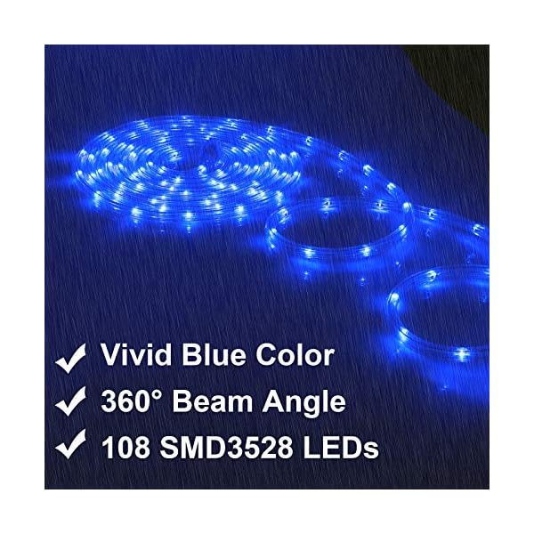 Areful rope lights, waterproof connectable strip tube lighting, indoor outdoor mood lighting for home christmas holiday garden patio party decoration - image 3