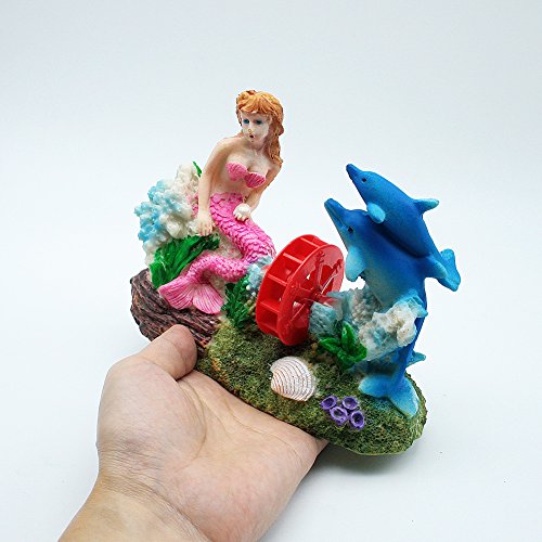 Dimart Pink Red Blue High Imitation Mermaid Landscaping Ornament For Fish Tank Aquarium (Contian Of A Gift Blue Yellow Black High Imitation Lionfish Landscaping Ornament) #TOP1