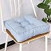Rcsinway Cojín para silla, 1 cojín de asiento de algodón y lino, cojín grueso para el suelo, cojín de asiento elevador, cojín para silla para oficina de jardín Tatami (color azul)