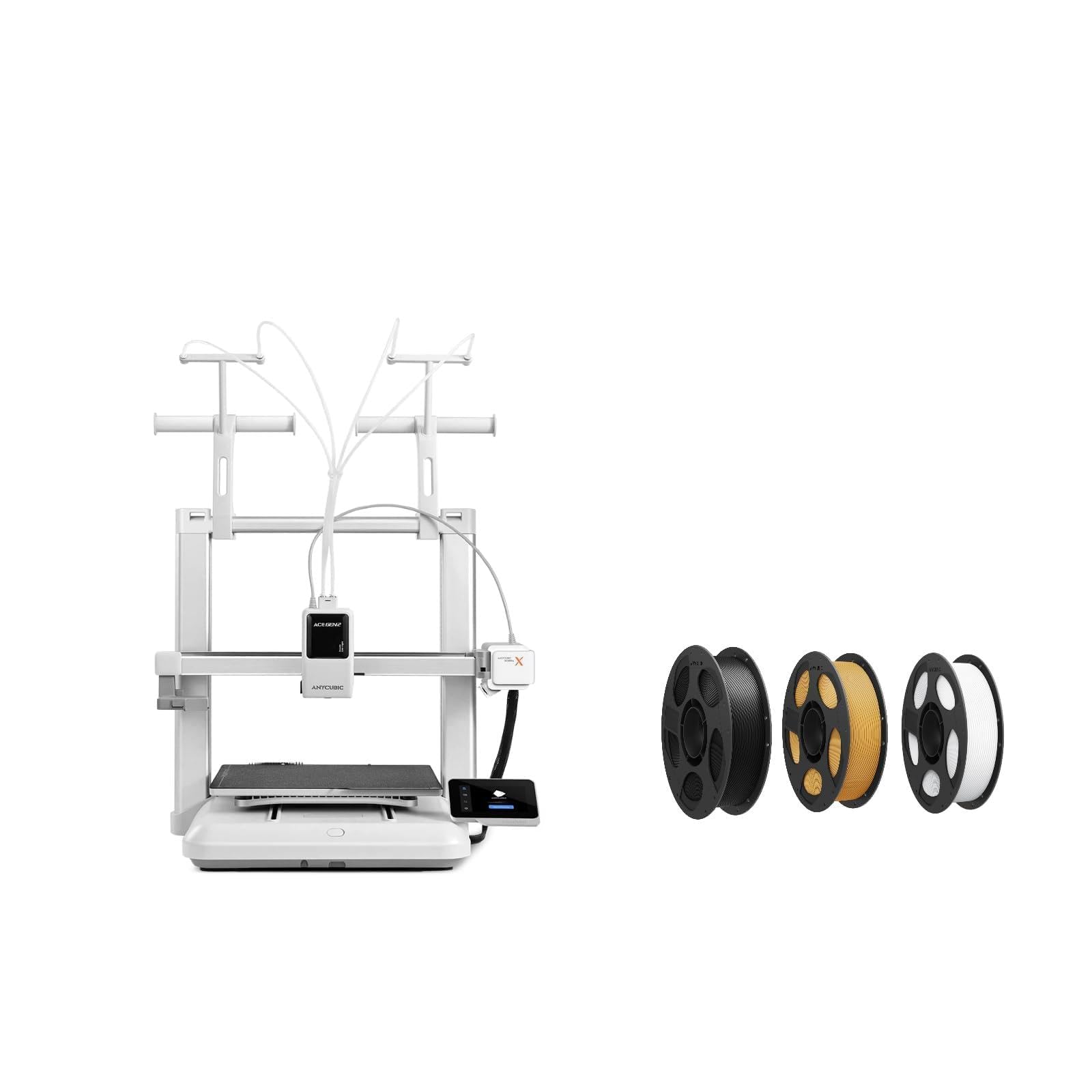Anycubic Kobra X 3D Drucker und 3 * 1KG PLA Bundle, Bis zu 600 mm/s, Druckgröße 260x260x260 mm