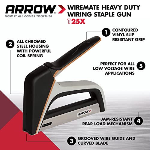 Agrafeuse pour câble ø 6 Arrow T25X pour ranger les fils de la maison - 2