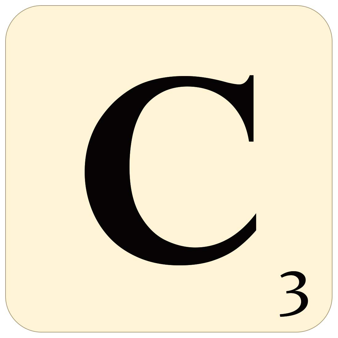 Individual Letter Coaster - Scrabble tile inspired design - Monogram/personalised (C) by Cirrus