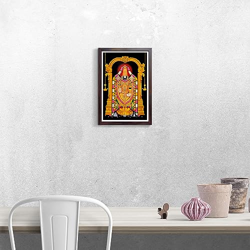 Tirupati Balaji Lord Venkateswara Religious Wood Rectangular Photo ...