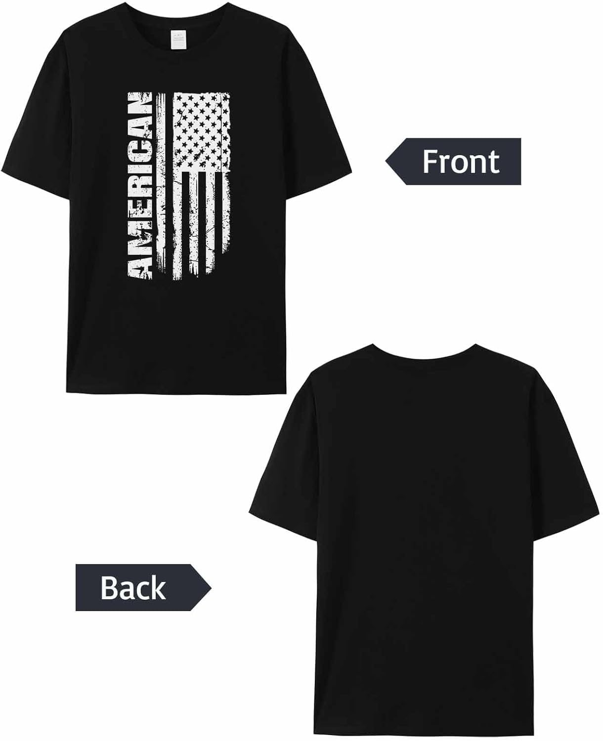 Mens Graphic T-Shirts, Flag Short Sleeve Crew Neck Soft Casual Classic Tee, XS - 5XL Stars and Stripes Tshirts Top - Image 7