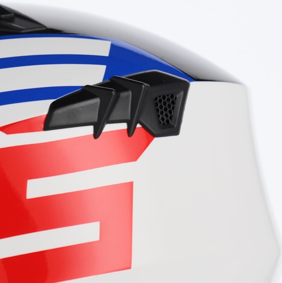 Acerbis Casco Jet Aria Graphic, Naranja flú/Negro, Talla S