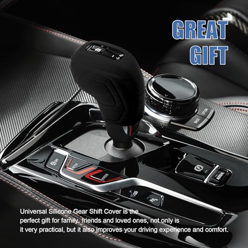 image for Ziciner 2PCS Car Gear Shift Knob Cover, Elastic Silicone Car Automatic