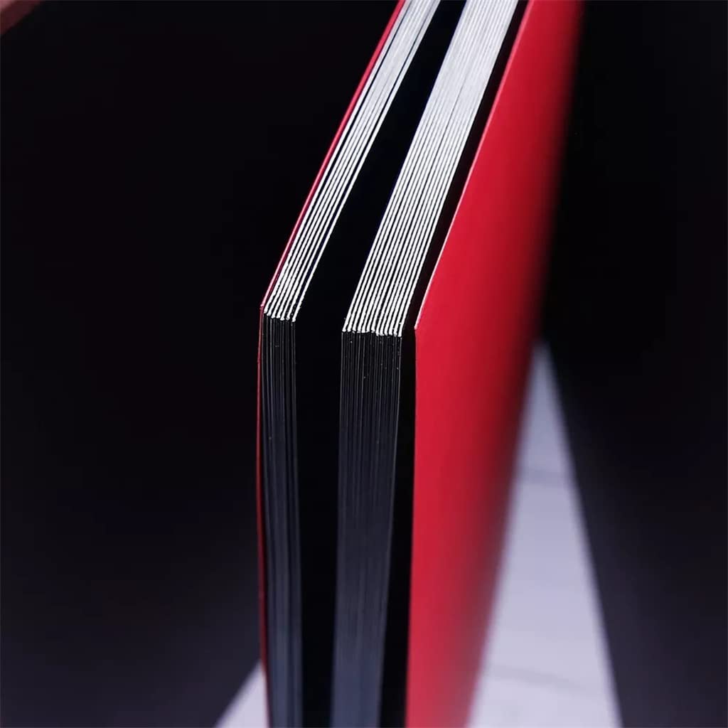 Álbum de Fotos Adhesivo Hecho a Mano de 10 x 15 cm, Gran Capacidad, Ideal para Crear Recuerdos creativos con 500 Fotos (Rojo, 32 x 33 cm)