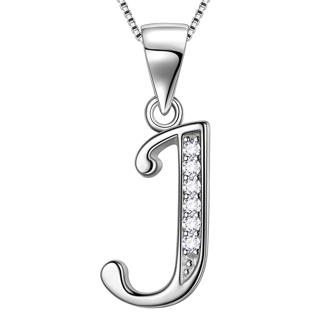 Aurora Tears Letter Necklace Initial 925 Sterling Silver Alphabet Pendant Crystal Name Gift Women Cubic Zirconia Jewelry