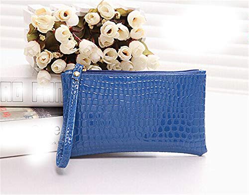 Andongnywell Women Wallet Solid Color Envelope Clutch Purse for Ladies with Card Case PU Leather Bag2
