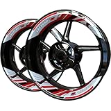 Caractéristiques : résistant aux UV, résistant aux hautes températures, imperméable, ne se décolore pas facilement, offre une décoration élégante et attrayante pour les roues de votre moto, crée un look cool pour votre moto.