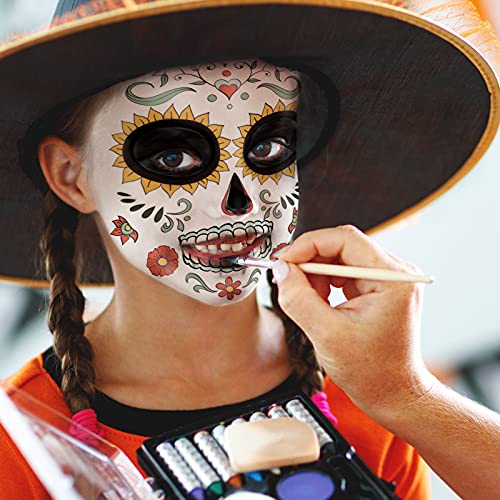 Day of the Dead Face Tattoos Makeup- Halloween Costume for Women Men Adults Kids |Halloween Skeleton Dia De Los Muertos… - Image 7