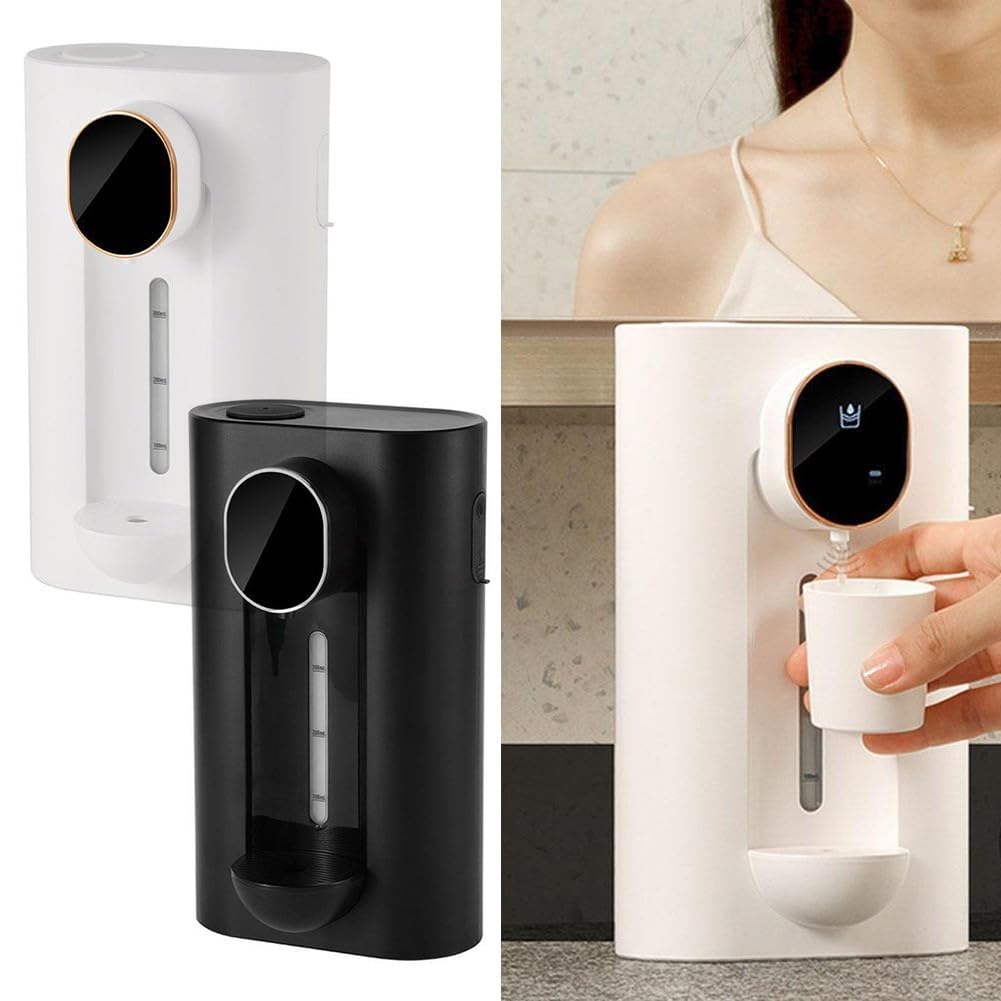 Distributeur automatique de rince-bouche pour salle de bain, distributeur mural de 540 ml, récipient rechargeable, 3 modes de volume de liquide réglable (noir)