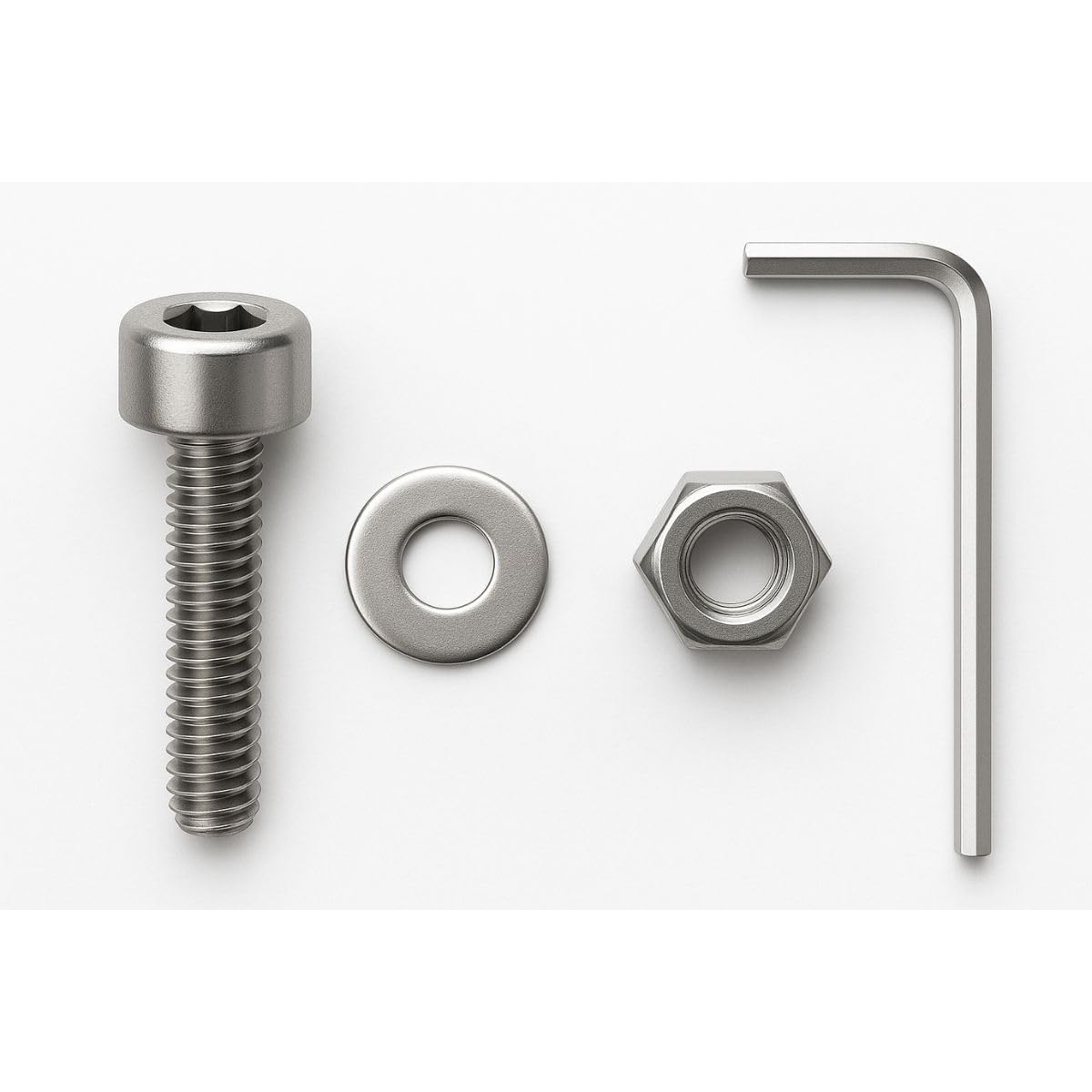 BMOSESE ® M2 X 8mm length Allen Cap socket head screw Stainless Steel | Allen socket head cap screw with Nut and Washer (10 pcs set)-image-38