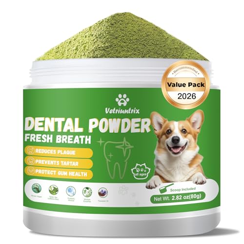 Vetriuntrix Dog Teeth Cleaning Powder, Dental Powder for Dogs Teeth Tartar Remove & Plaque Off, Fresh Breath for Dogs with Natural Plants Blend, Enzymes and Postbiotics, 80g - image 8