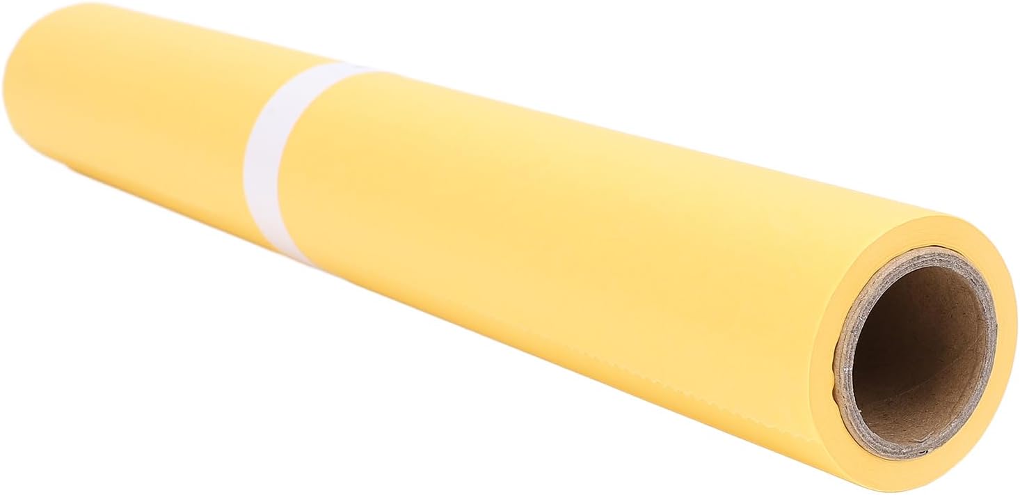 Phefop Sewing Tracing Paper Roll 12in 31CM Wide Translucent Yellow for Drawing Sketching Crafts Gift Wrapping with High Transparency 78% Multi Purpose Design (46meter)