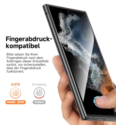 Panzerglas für Samsung Galaxy S22 Ultra – Magic John 2 Stück