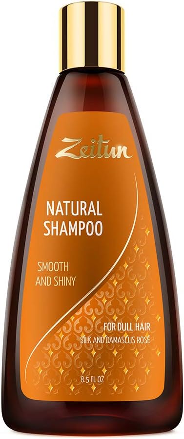 Zeitun Natural Shampoo - Damascus Rose Oil Shampoo - Deep Cleansing - Hair Detox - For Dry, Dull, Messy Hair and Scalp - Anti Dandruff Shampoo 8.4 oz