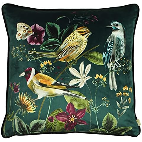 Evans Lichfield Midnight Garden Cushion Cover with Birds Cover