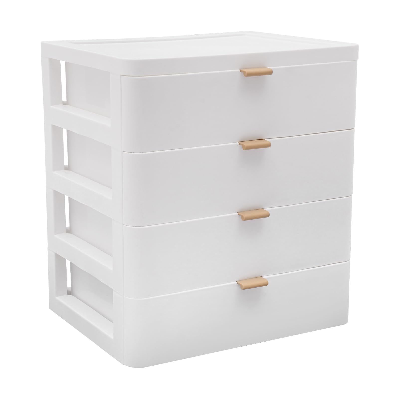 Mermajestic White 4 Drawer Stackable Desk Organiser Desk Organiser Office Supplies Household Organizer
