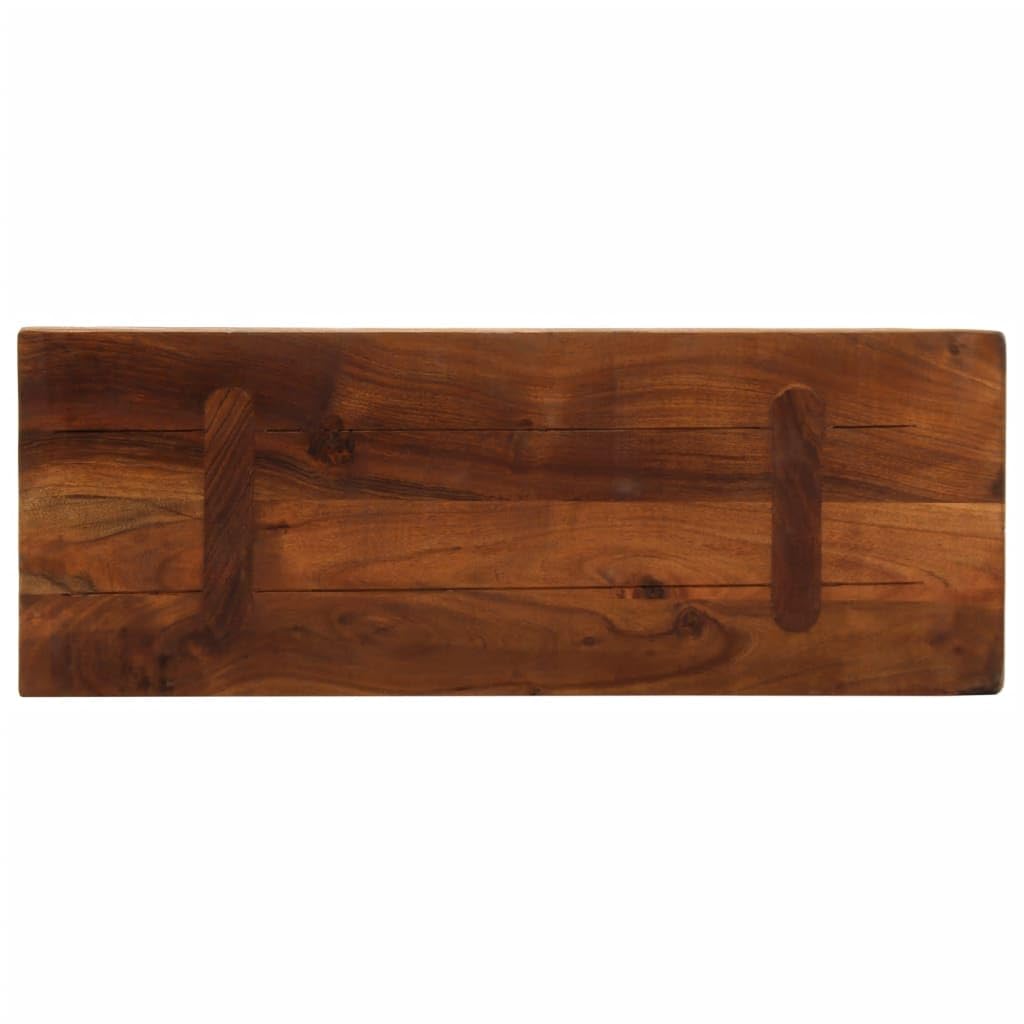 vidaXL Tischplatte, Holzplatte Rechteckig, Massivholzplatte für Tisch Esstisch Couchtisch, Ersatztischplatte, 90x30x3,8cm Altholz Massiv