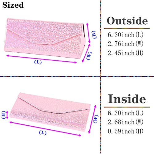Image of ADBGV 3Pcs Unisex Hard Shell Eyeglasses Cases, Protective Case For Glasses,Sunglasses Case with Cleaning Cloth