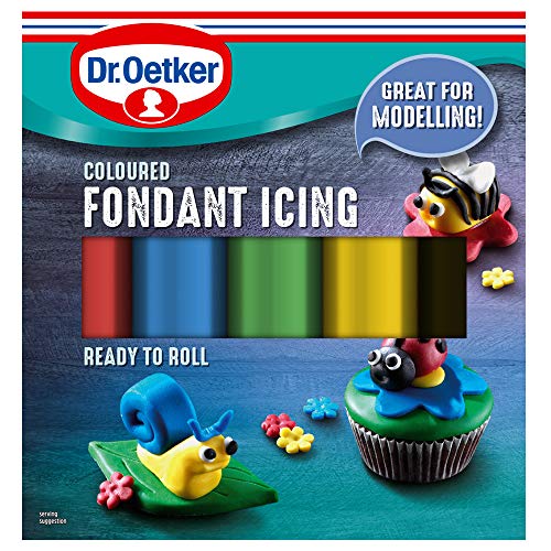 Dr. Oetker Ready to Roll Coloured Fondant Icing, 5 x 100g