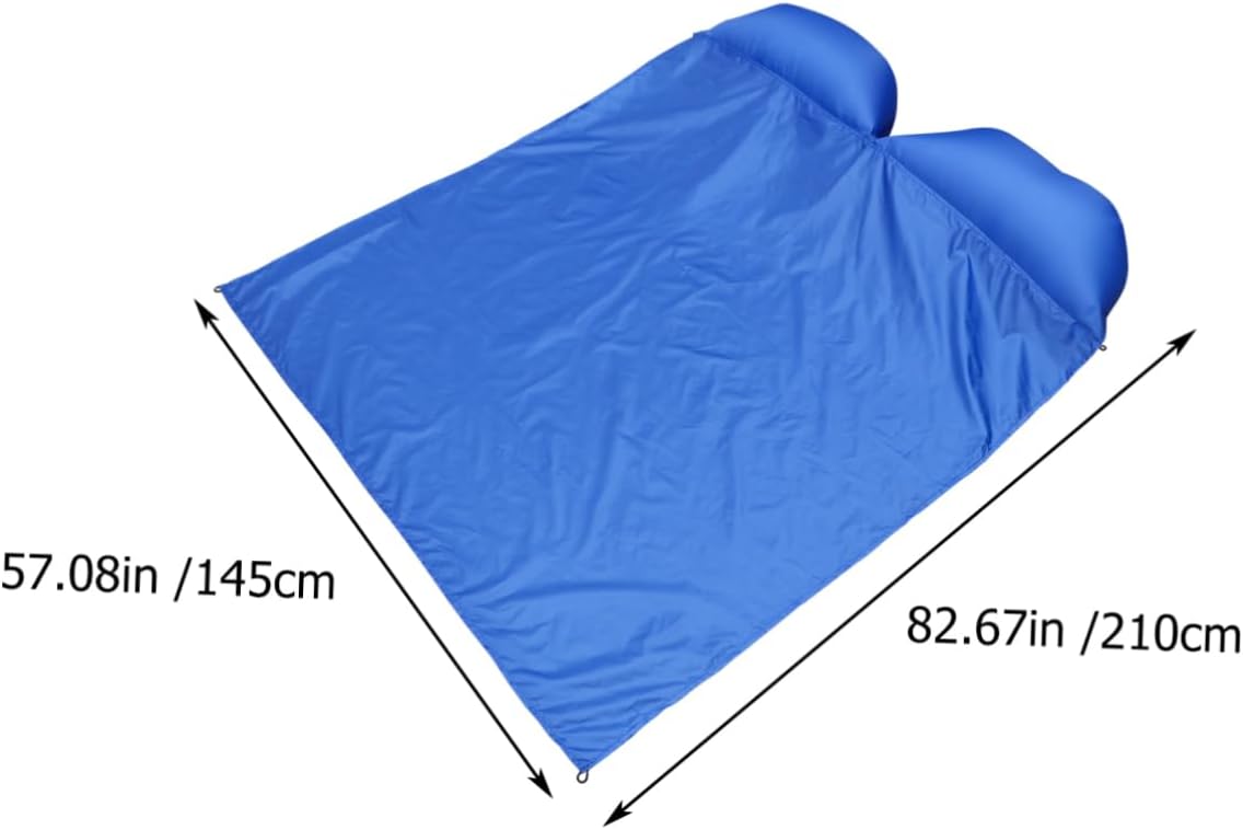 4pcs Double Person Beach Outdoor Travel Sleeping Pad Inflating Dampproof Oxford Mat