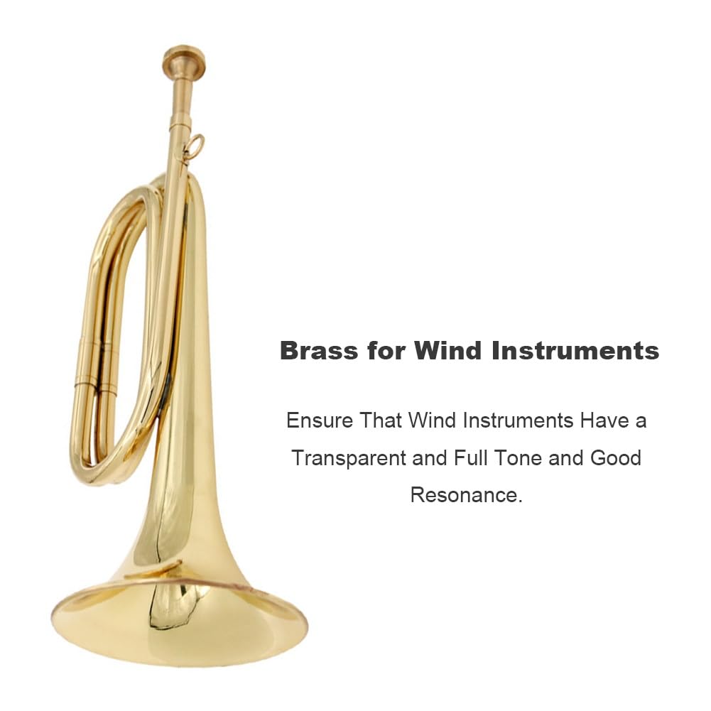 Trompete Messing Signalhorn Musikinstrument C-Taste Schulband Kavallerie Militärorchester Messing Musikinstrument für Anfänger Geschenk (Gold)