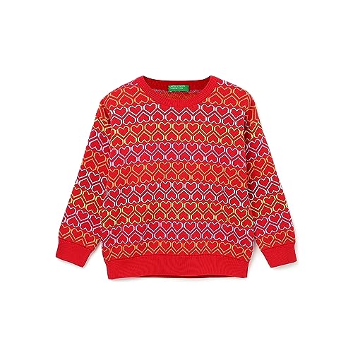 Image of United Colors of Benetton Girl's Regular Fit Crew Neck Knitted Sweater