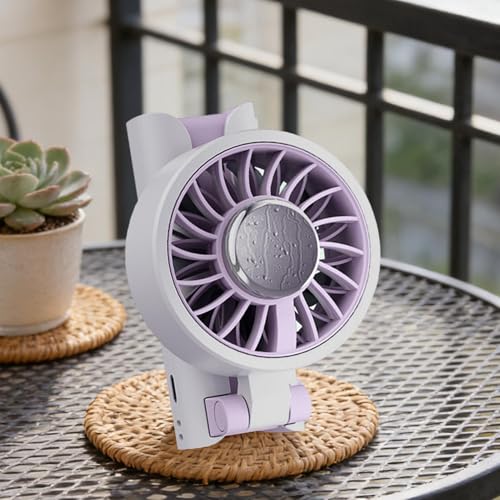 Ventilador de bolsillo USB recargable con pinza de fuerte sujeción para exterior 3