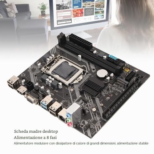 Scheda madre LGA 1151 Gaming DDR3 4 USB2.0 2 USB3.0, PCIe X16 SATA3.0, supporto M.2 NVME, scheda madre per computer desktop B75