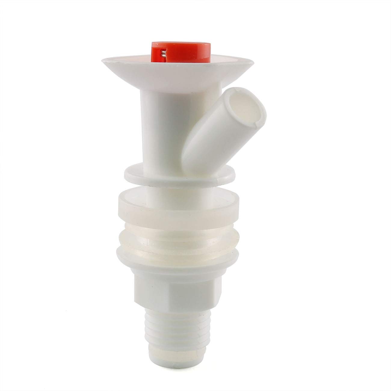 E-outstandingCooler Faucet White Push-Button Plastic Water Cooler Spigot With Seal Rings for Rubbermaid Gott Cooler Valve