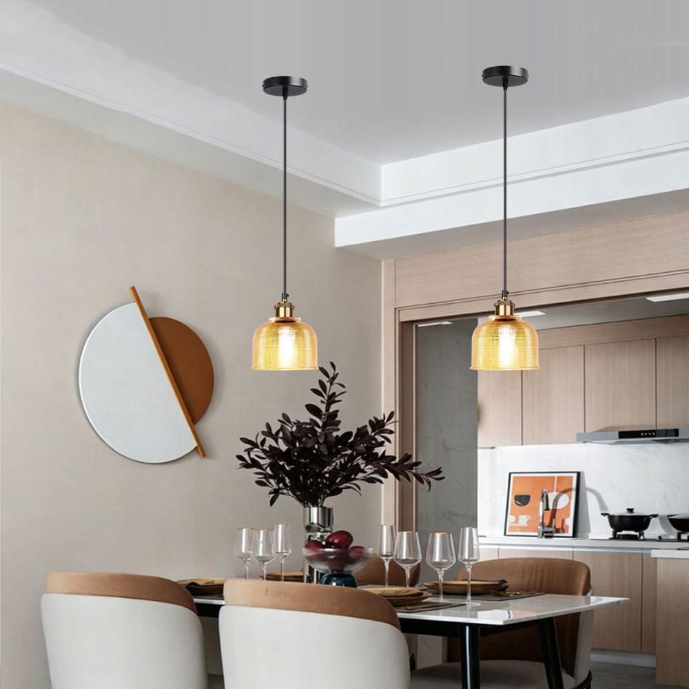 Lampadario a sospensione in vetro in stile industriale nordico