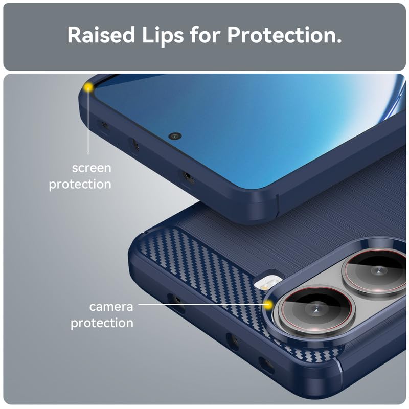 Image of Hybrid Carbon Fiber Back Case for Poco X7 Pro (Blue)