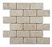 Ivory Travertine 2 X 4 Tumbled Brick Mosaic Tile - Box of 5 sq. ft.