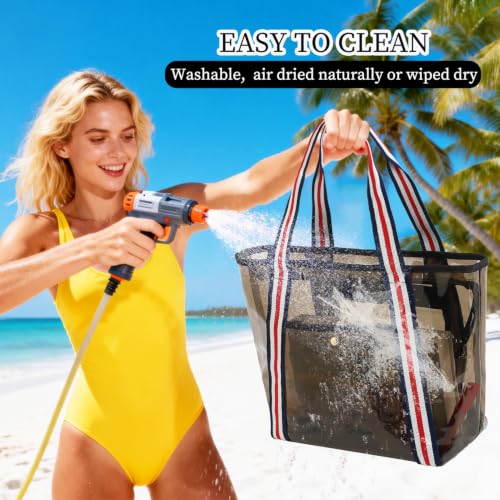 Image of Fammart Clear Bags 12x6x12 Stadium Approved, Jelly Tote Bag for Women with Zipper for Beach Sports Concerts Work