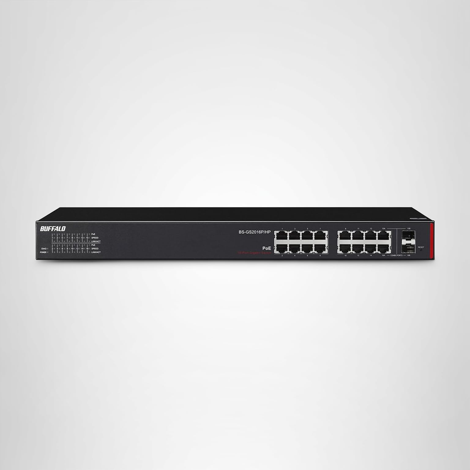 バッファロー BS-GS2016P/HP 法人向けスマート/PoEスイッチ