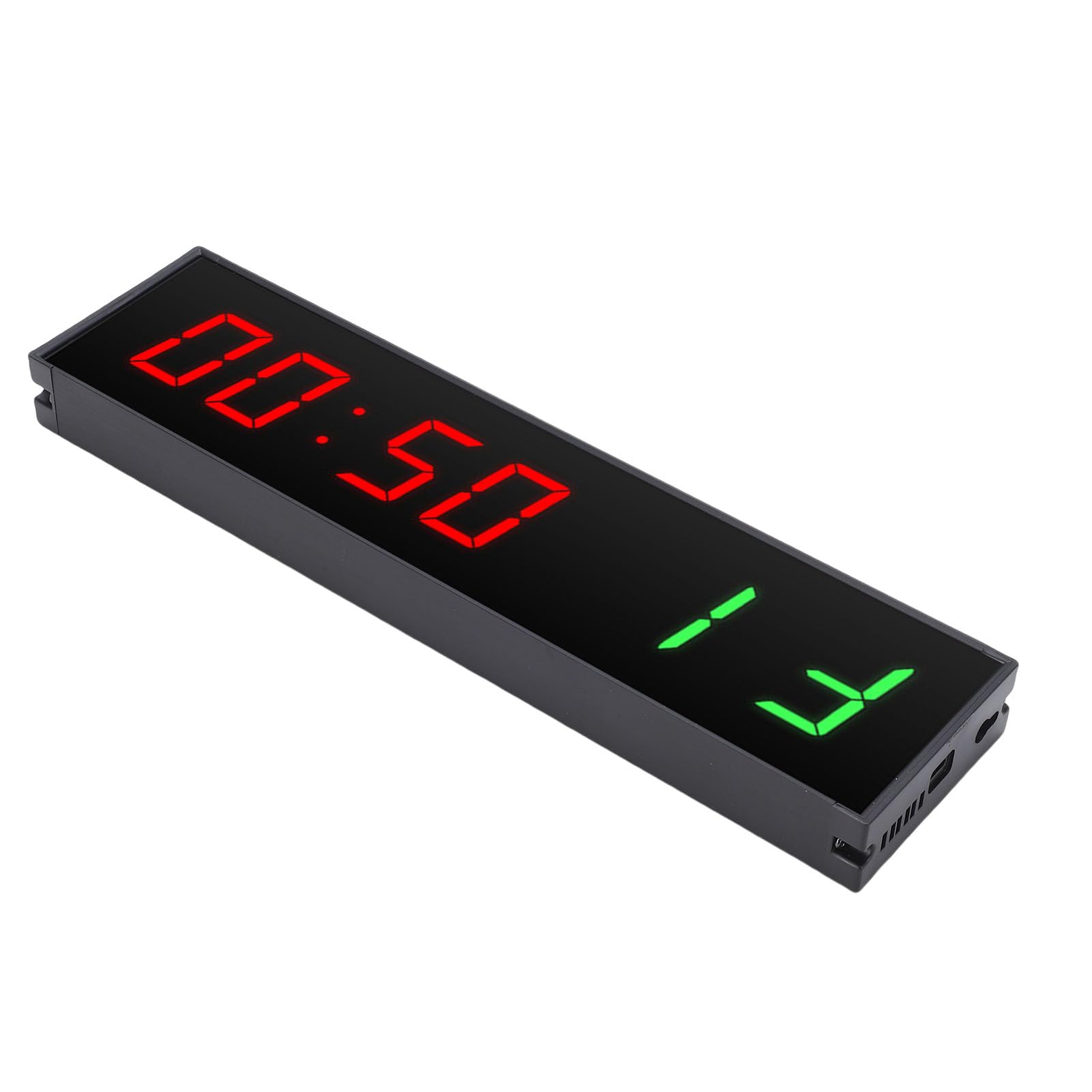 Minuteur de Gym à Brancher Bleu 3,8 cm Écran LED à 6 Chiffres Télécommande Compte à rebours Chronomètre avec 6 Modes d'entraînement pour l'entraînement Physique