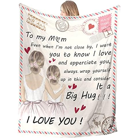 Vetbuosa Mum Birthday Gifts, 127x152cm Blanket for Mum, Valentine's Day for Mum, Soft Throw Blanket Mummy Presents, Gifts for Mum on Her Birthday from Daughter Son, Mum Blanket Gifts Cover