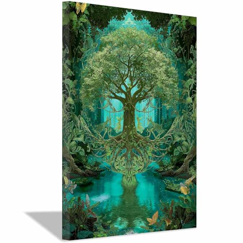 Décoration maison forêt de fées avec cette grande affiche sur toile 60x80