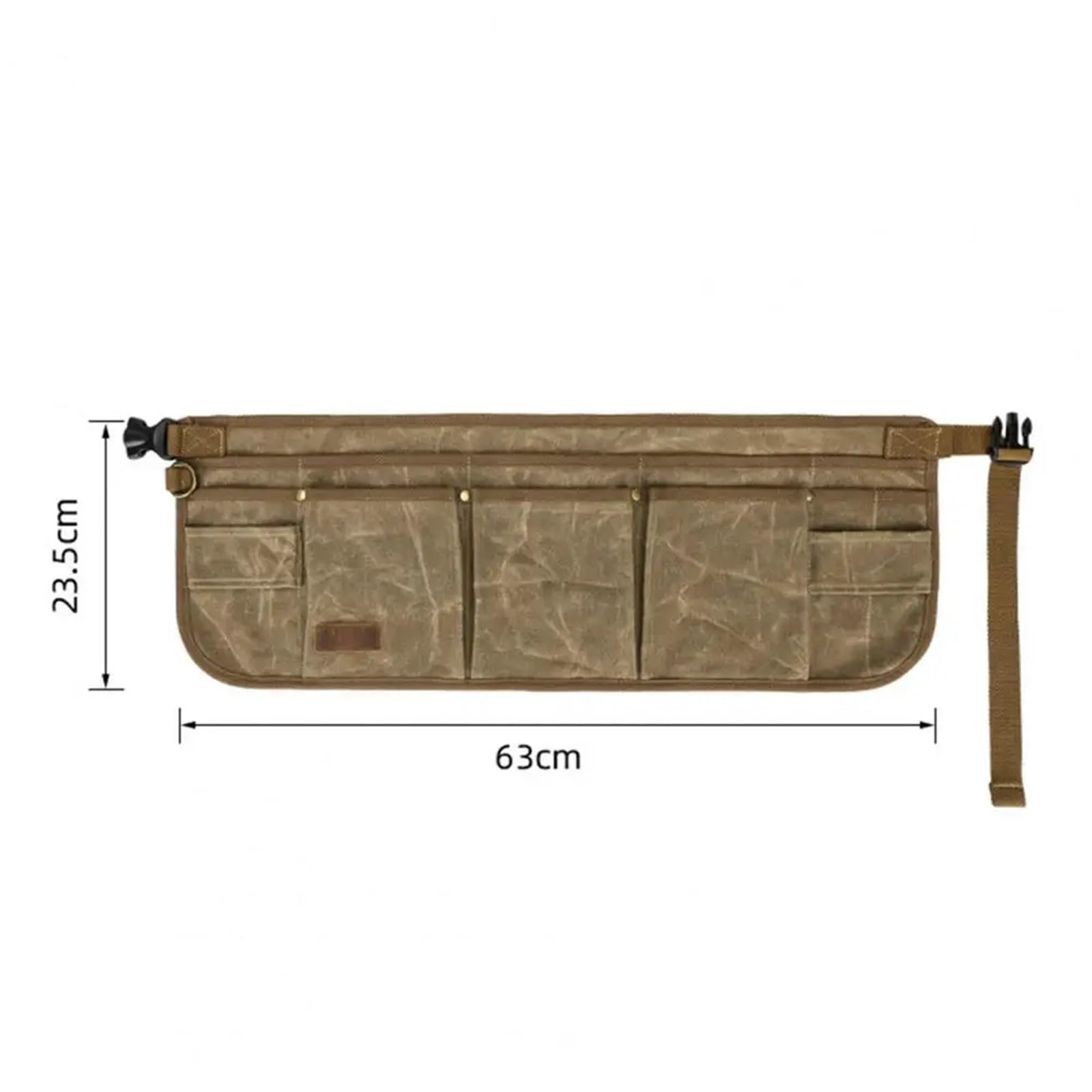 Bolsa de herramientas con múltiples bolsillos, resistente al desgaste, antiarañazos, cinturón bolsillo impermeable for electricista y carpintero Para Carpintero Constructor(Khaki)