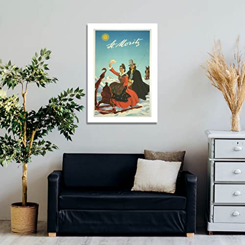 Affiche de voyage St Moritz 2 grand format mat pour salon chic - 3