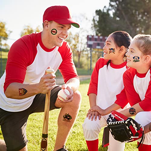 Zonon 144 Pieces Baseball Temporary Tattoos Baseball Softball Sport Themed Waterproof Temporary Tattoos Stickers Birthday Party Decoration Supplies For Kids Adults Sporting Fans 9 Styles thumb #5
