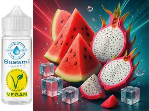 Aroma Melon Storm de Sasami 100ml: concentrado vegano de sandía y fruta del dragón Ice