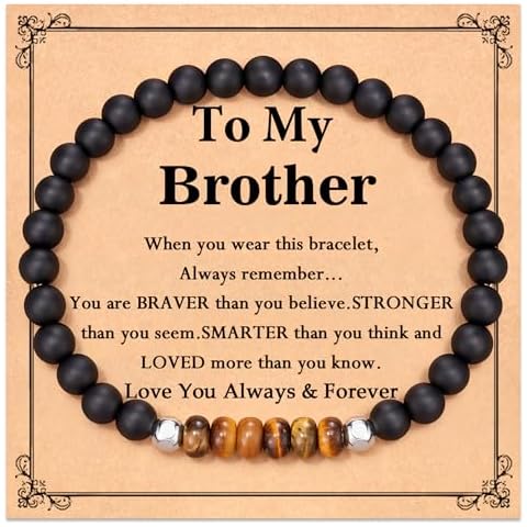 PPJew Brother Bracelet Birthday Gifts for Brother Rakhi for Brother Christmas Encouragement Gift from Sister Cover