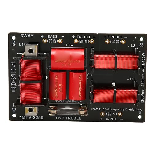 400W 3 Way Frequency Divider, Stable, Improved Sound Quality, Speaker Crossover Filters, with PCB Board, for Hi Fi Audio Systems