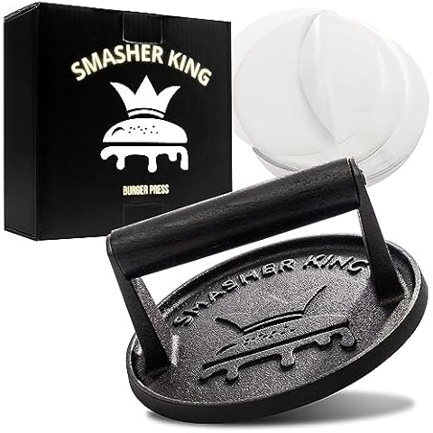 SMASHER KING™ Cast Iron Burger Press Kit Cover