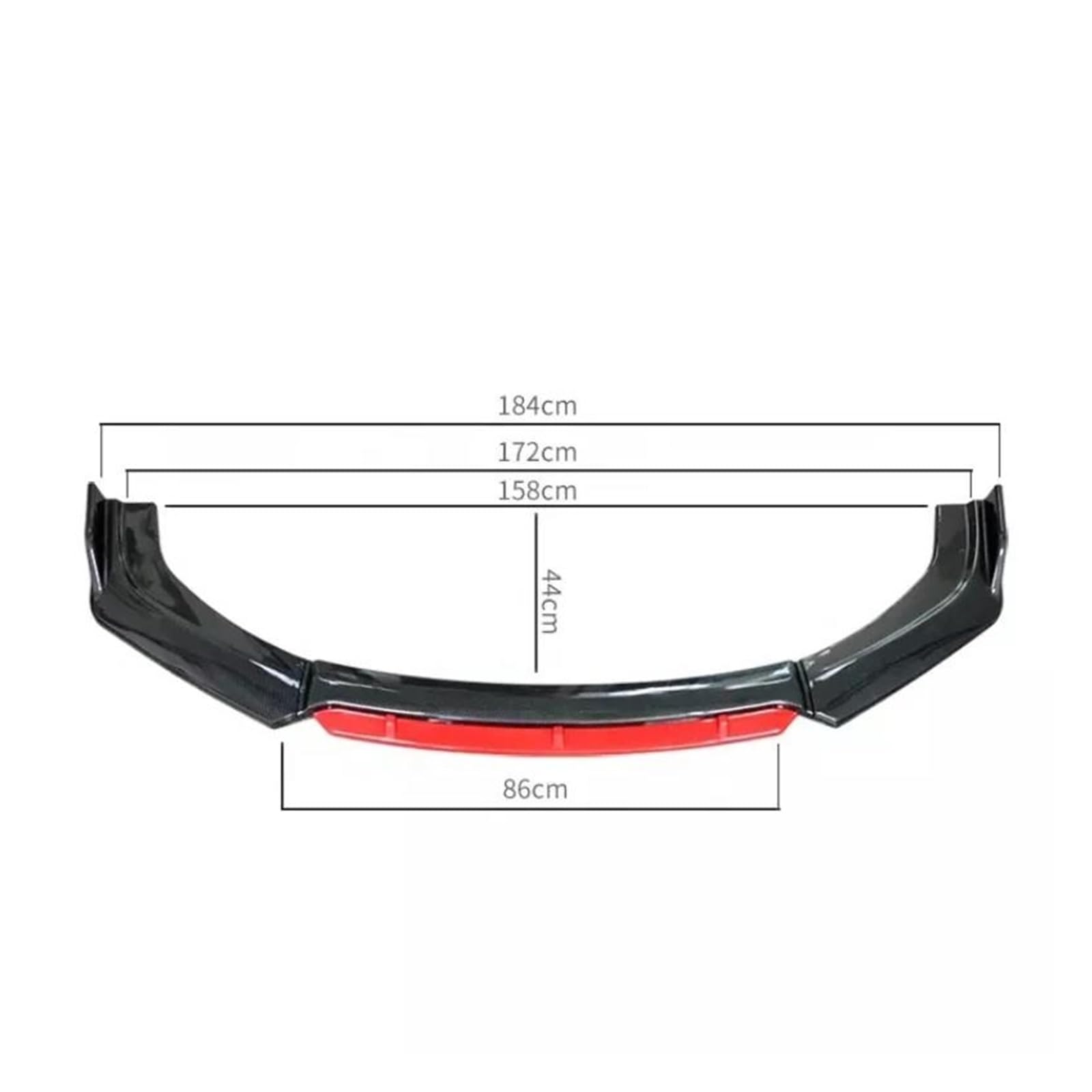 4-teiliger Frontspoiler Carbon-Optik - Universelle Frontlippe Für Auto Stoßstange