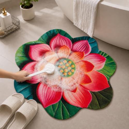 Image of Roseate Rubber Anti Skid (60x60 cm) Super Water Absorbent Mats for Home /Bathroom /Bedroom /Kitchen /Floor Mat (D8) Pack of 1